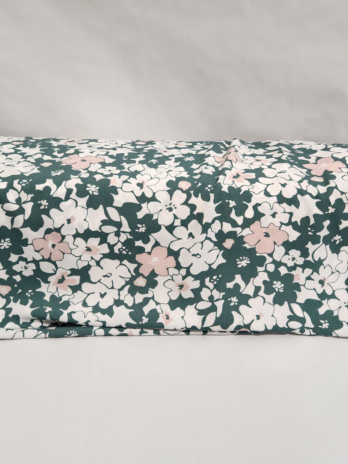 Green, White, Pink Flowers